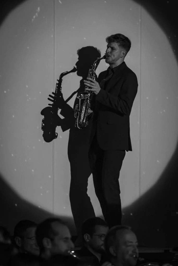 Benjamin Odiet lors d’un concert de l’Harmonie Shostakovich.