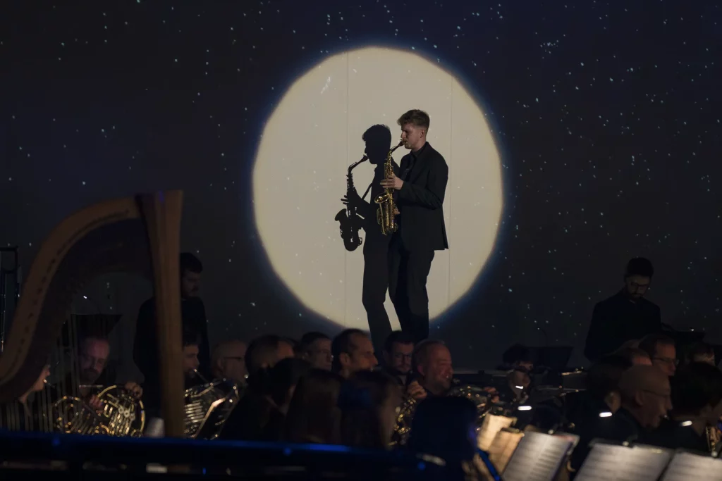 Benjamin Odiet lors d’un concert de l’Harmonie Shostakovich.